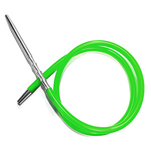 MANGUERA SHISHA COLOR VERDE BOQUILLA SILVER