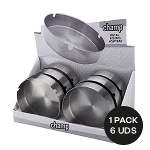 CENICERO CHAMP METAL ROUND 12CM D