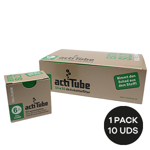 FILTROS ACTITUBE DE CARBON ACTIVADO EXTRA SLIM 50 6MM 3 FILTROS ACTITUBE DE CARBON ACTIVADO EXTRA SLIM 50 6MM