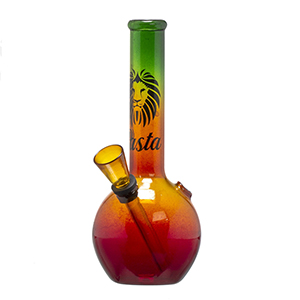 BONG GLASS RASTA 14CM 3 BONG GLASS RASTA 14CM