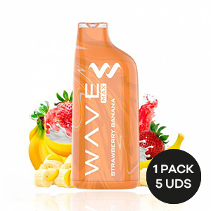 POD WAVE MAX 8000 STRAWBERRY BANANA 0MG 3 POD WAVE MAX 8000 STRAWBERRY BANANA 0MG