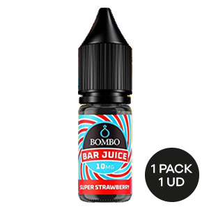 LIQUIDO BOMBO BAR JUICE SUPER STRAWBERRY ICE 10ML 10MG