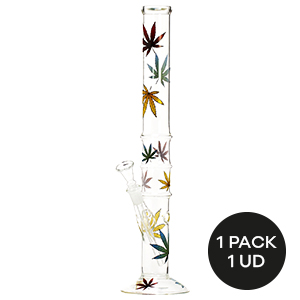 BONG GLASS MULTI LEAF 40CM