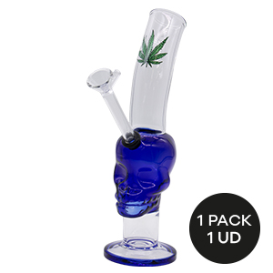 BONG CRISTAL RELIEVE SKULL 25,4CM