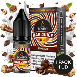 LIQUIDO BOMBO BAR JUICE CHOCOLATE MILK HAZELNUT 10ML 20MG