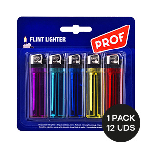 ENCENDEDOR BLISTER 5 PROF TRANSLARENT FLINT