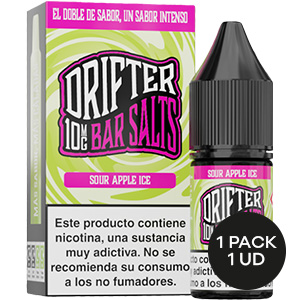 LIQUIDO DRIFTER BAR SALTS SOUR APPLE 10MG 10ML