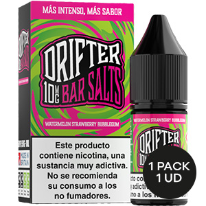 LIQUIDO DRIFTER BAR SALTS WATERMELON STRAWBERRY BUBBLEGUM 10MG 10ML