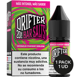 LIQUIDO DRIFTER BAR SALTS WATERMELON STRAWBERRY BUBBLEGUM 20MG 10ML