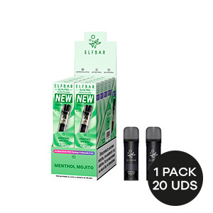 RECARGA PACK 2 ELFBAR ELFA PRO V2 MENTHOL MOJITO 20MG 2ML