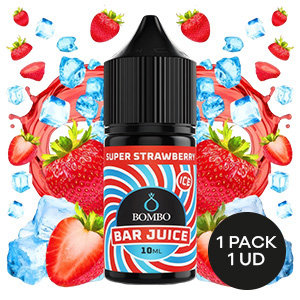 AROMA BOMBO BAR JUICE SUPER STRAWBERRY ICE 10ML/30ML/OMG