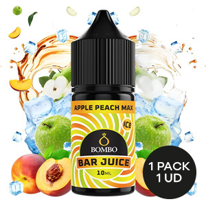 AROMA BOMBO BAR JUICE APPLE PEACH MAX 10ML/30ML/OMG