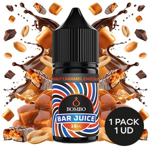 AROMA BOMBO BAR JUICE PEANUT CARAMEL CHOCOLATE 10ML/30ML/OMG