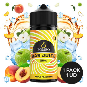 AROMA BOMBO BAR JUICE APPLE PEACH MAX 20ML/120ML/OMG