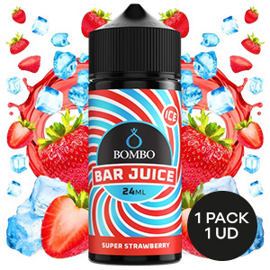 AROMA BOMBO BAR JUICE SUPER STRAWBERRY ICE 24ML/120ML/OMG
