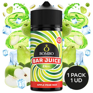 AROMA BOMBO BAR JUICE APPLE PEAR MAX ICE 24ML/120ML/OMG