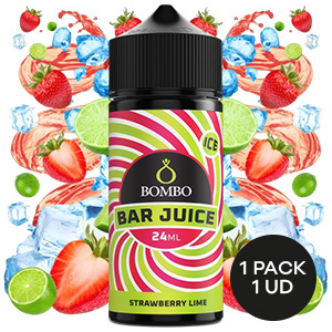 AROMA BOMBO BAR JUICE STRAWBERRY LIME ICE 24ML/120ML/OMG