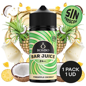 AROMA BOMBO BAR JUICE PINEAPPLE COCONUT SIN FRESCOR 24ML/120ML/OMG