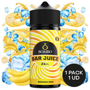 AROMA BOMBO BAR JUICE BANANA MAX ICE 24ML/120ML/OMG