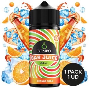 AROMA BOMBO BAR JUICE ORANGE SODA ICE 24ML/120ML/OMG