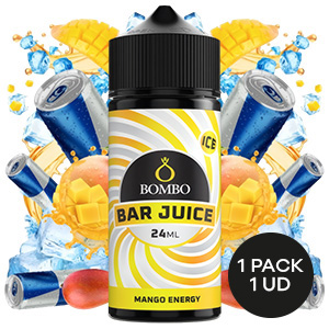 AROMA BOMBO BAR JUICE MANGO ENERGY ICE 24ML/120ML/OMG